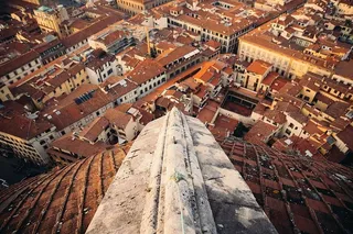 从佛罗伦萨大教堂的长方形屋顶俯瞰