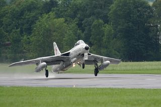 飞机，猎人，纸草猎人，战斗机，横梁，民用，老式，建于1950年