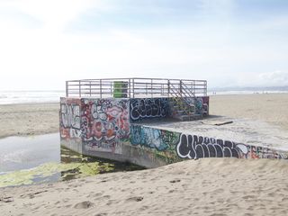 海洋，海滩，海洋海滩，涂鸦，旧金山，沙滩，陆地，天空