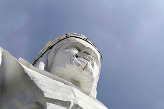 耶稣，雕塑，巨大，最大，白人，国王，王冠，宗教