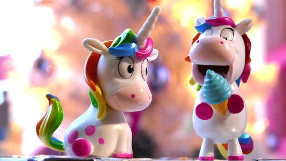 独角兽，粉色，冰，玩具，甜蜜，彩虹，五颜六色，可爱