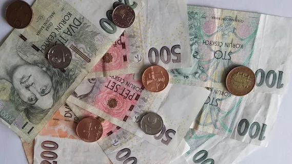 货币，货币，捷克克朗，金融，纸币，财富，大量物品，变化