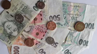 货币，货币，捷克克朗，金融，纸币，财富，大量物品，变化