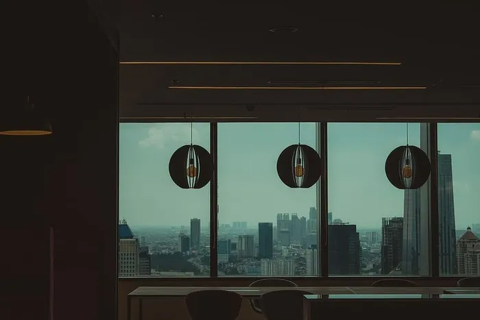 高层建筑的微光照片