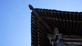 古代，斗拱，屋檐，晴朗的天空，天空，建筑，建造结构，没有人