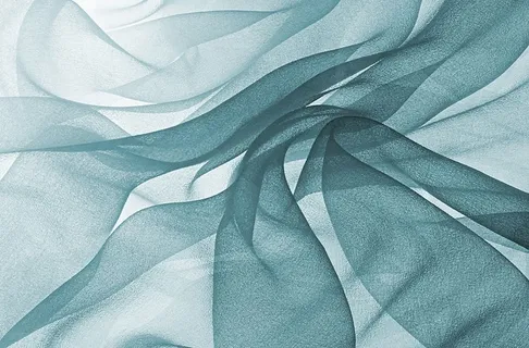 质地，丝质，面料，透明，蓝色，背景，全框，纺织品