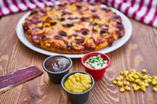 披萨，面团，产品照片，食物，摄影，美味，胡椒，面包店