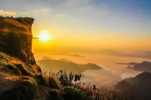 雾环山的航空照片