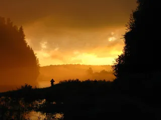 r、 usva，黄昏日落，坡姆边疆区，自然，景观，夜晚，旅程