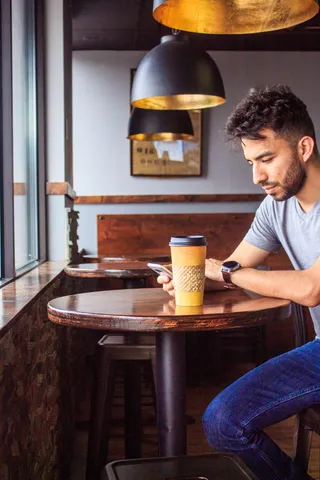 咖啡，早晨，晨报，面包房，咖啡杯，美食，咖啡店，咖啡店