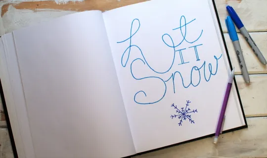 信, 刻字, 类型, 排版, 雪, 让它下雪, 歌曲, 歌曲