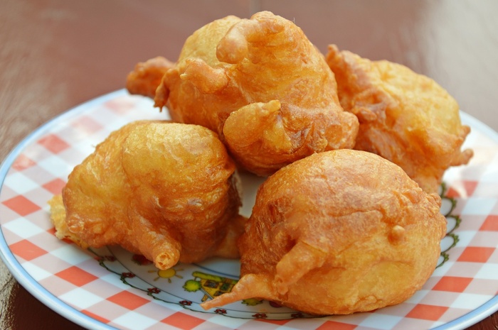 油炸、食品、橙子、盘子、油条、传统、菜肴、膳食