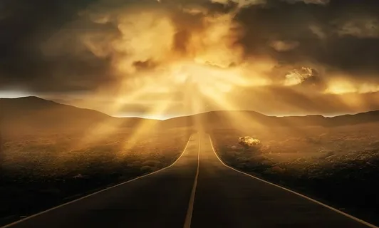 空,路,黄金,小时,风景,广阔,地平线,目标 空,路,黄金,小时,风景,广阔,地平线,目标
