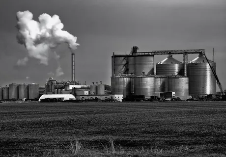 乙醇、工厂、建筑、仓库、田地、爱荷华州、农村、乡村