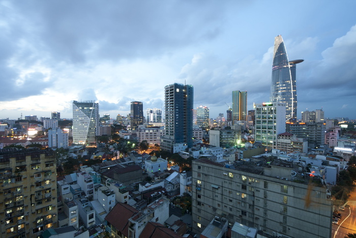 胡志明市、西贡、越南、bitexco、城市、工业、建筑外观、建筑结构