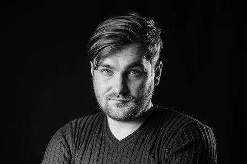 肖像，关于，男孩，关于，佳能，男人，黑白，头像