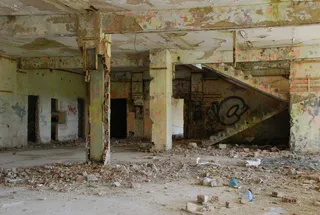 废墟，建筑，波兰，建筑，废弃，肮脏，毁坏，损坏