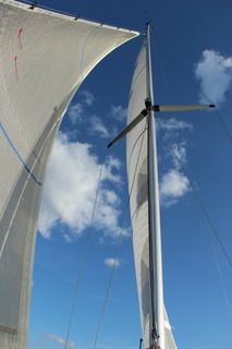 帆，帆桅，天空，帆船，帆船之旅，云天，帆船，帆船