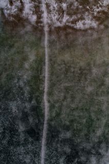 航空、摄影、绿色、黑色、海洋、视图、道路、路径