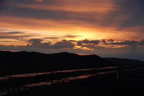 奥地利维也纳,夜景,高度为,日落,城市,夜晚,夜城 奥地利维也纳,夜景,高度为,日落,城市,夜晚,夜城