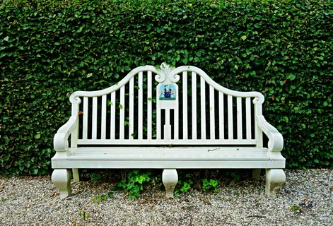 空、长凳、倾斜、树篱、座椅、家具、木材、木凳