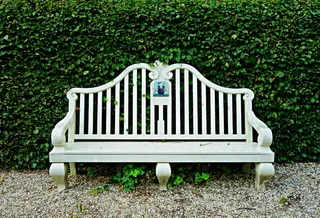 空、长凳、倾斜、树篱、座椅、家具、木材、木凳