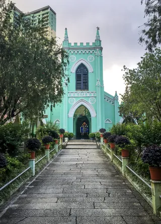 澳门、教堂、水泥厂、中国、墓地、青色、小教堂、建筑