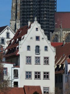 住宅、白色、立面、建筑、城市景观、ulm、建筑外观、窗户
