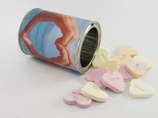 心，心，礼物，一瞥，锡，银，白，金属