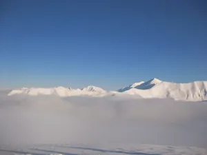 山，冬天，山脊，鞑靼，雾，关于天气的对话，攀登，旅行