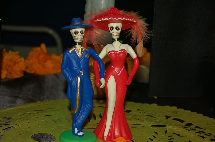 墨西哥，传统，墨西哥，祭品，文化，手工艺，死亡日，头骨