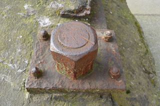 螺钉，氧化物，纹理，金属，生锈，白天，特写，无人