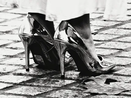 英国、伦敦、南岸、mono、reflecting、高跟鞋、鞋店、尖头