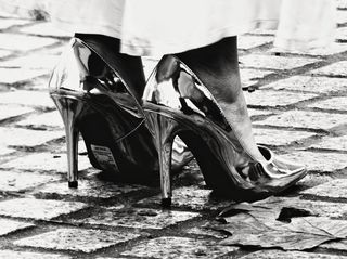 英国、伦敦、南岸、mono、reflecting、高跟鞋、鞋店、尖头