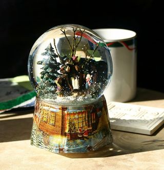 雪球，圣诞节，雪，假日，十二月，装饰，桌子，玻璃-材料