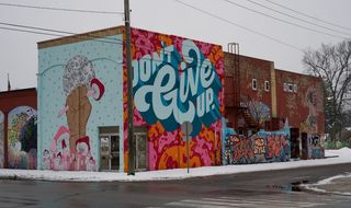 涂鸦、艺术、壁画、绘画、墙、门、亭、动物