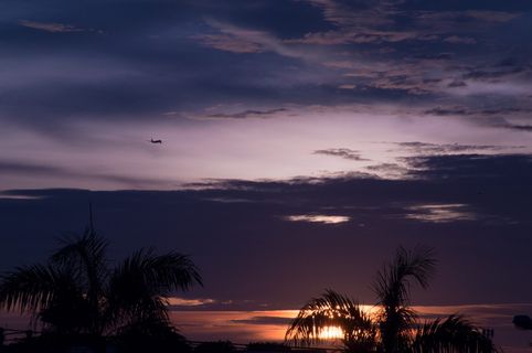 印尼，巴厘岛，紫色，橙色，云，假日，自然，旅行