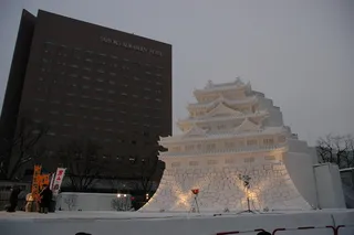 冰雕，冰宫，日本，冬季魔法，冷冻，冰，夜晚，水晶