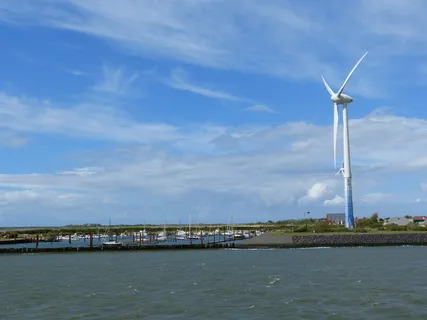 marina、borkum、风车、可再生能源、天空、水、替代能源、环境保护
