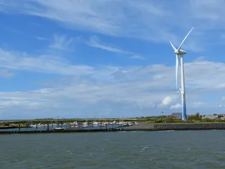 marina、borkum、风车、可再生能源、天空、水、替代能源、环境保护