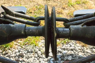 铁路，历史，旧，古董，缓冲，黏液，金属，白天