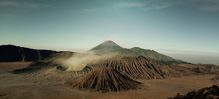 风景摄影，棕色，山脉，自然，风景，山脉，丘陵，火山