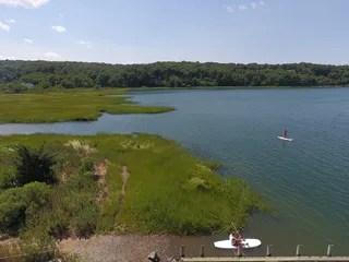 桨板，水，夏天，桨板，运动，自然，户外，无人机