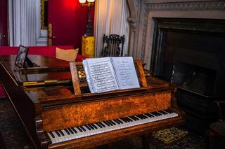 卡尔克修道院，英国，德比，钢琴，修道院，音乐，英国遗产，乐器