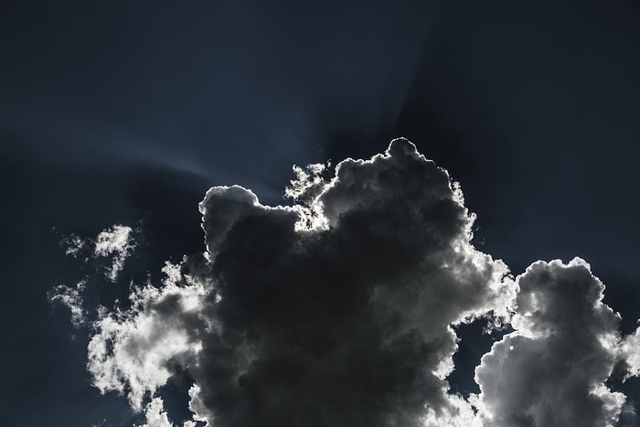 雨云，云，天空，自然，天气，户外，积云，阳光