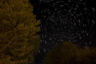 星星，轨迹，长，曝光，夜晚，星星，轨迹，长，曝光，光线