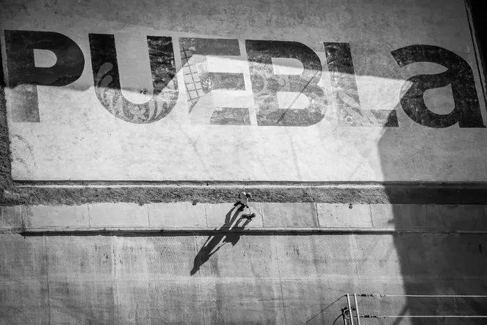 墨西哥，普埃布拉，空中，人，狗，某人，黑人和白人，阴影