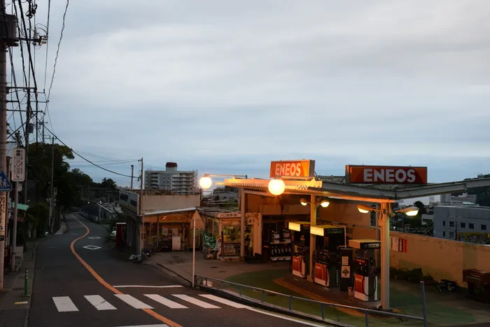 城市，街道，能见度，油泵，油泵，光，天空，路径