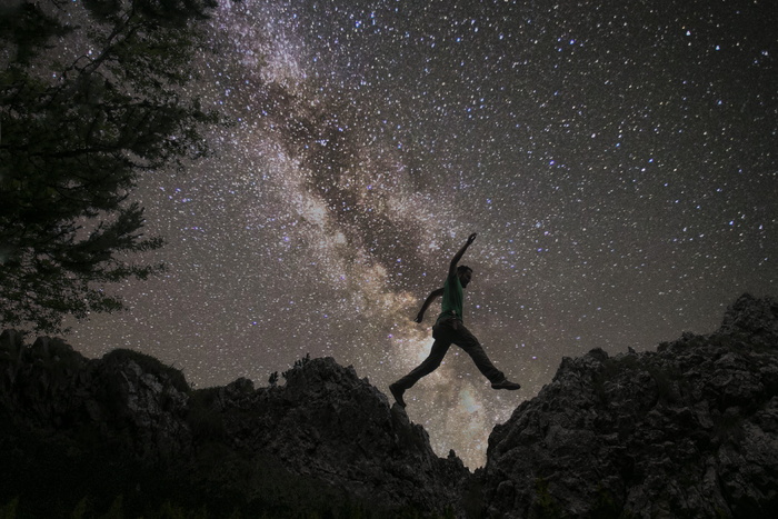 恒星-太空，天文学，夜晚，太空，单人，休闲活动，恒星，星系