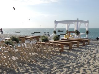 婚姻、海滩、海洋、沙滩、联盟、卡斯尔、利托拉、天空